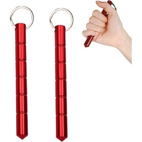 2 Pcs Self Defense Keychain Set,Portable Metal 2-pack of keychain, aluminum Blunt Force