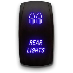 Rear Lights (3) - Blue - Laser Etched 5-Pin Double Pole Single Throw Maintained ON-Off DPST Toggle Switch 20A 12V in Saudi Arabia