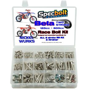 BETA Specific SPECBOLT Nickel WURKS 2 Stroke Race Bolt KIT for RR RX & XTRAINER Motorcycles 125 200 250 300