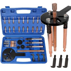36-in-1 Bearing Puller Set, Inner Bearing Puller Separator Kit, Blind Hole Bearing Removal Tool Bearing Disassembly Gear Puller, Blue