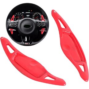 SANRILY ABS Steering Wheel Paddle Shifter Covers Fit for Kia Stinger CK K8 2018-2022 Soul GT Line Turbo 2020 Replacement Kit Paddle Shifter Extensions Accessories-Carbon Fiber Black 2 Pieces