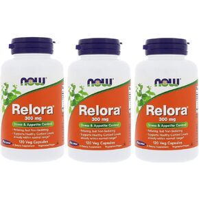 Now Foods Relora 300 mg, Veg-capsules, 120-Count (Pack of 3)