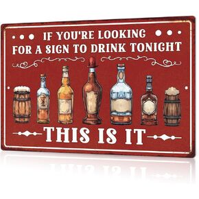 Putuo Decor Bar Sign For Home Bar Decor, Vintage Metal Tin Sign, I Only Drink on Days That Start with T, Bar Wall Art Decor For Home Bar Pub Club Garage Man Cave 8 X 12 Inches