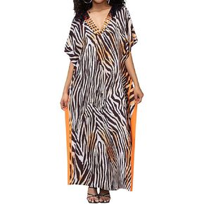 Bsubseach Kaftan Dresses for Women Plus Size Beach Cover Up Caftan Loungewear Vacation