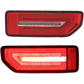 LED Tail Light Assembly Compatible Suzuki Jimny 2019 2020 2021 2022 2023 2024 2025 Rear Brake Lamp Taillight with Dynamic Sequential Turn Signal Plug and Play (Red Lens)