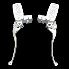 DSkoiph 1" 25mm Left & Right Set Chrome Brake Clutch Master Cylinder Handlebar Compatible with Shadow Goldwing Magna VTX Suzuki Yamaha Road Star V-Star Kawasaki Motorcycle