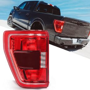 مجموعة مصابيح الذيل FIONE متوافقة مع طراز Ford F150 F 150 2021 2022 2023 هالوجين مع ميزة النقطة العمياء جانب السائق الأيسر LH