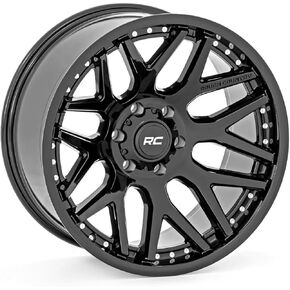 Rough Country 95 Series One-Piece 20x10 | 6x5.5 | -18mm Offset-95201812 Black Wheel with Painted (20 x 10. inches /6 x 5 inches, -18 mm Offset)