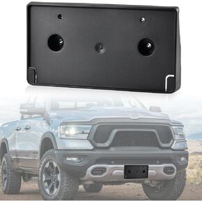KEWISAUTO Front License Bracket for Dodge Ram 1500 DT Rebel & TRX 2019-2022, Front Bumper License Plate Holde License Frame Cover for 2019-2022 Dodge RAM 1500 New Bodystyle DT Rebel & TRX Accessories