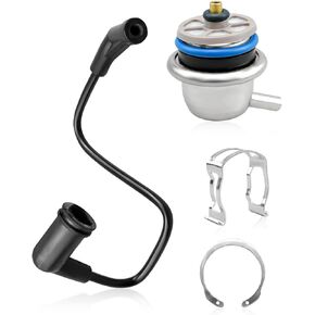 Fuel Injection Pressure Regulator with Vacuum Line Fit for Chevrolet Silverado Express GMC Sierra Savana 1500 2500 3500 Tahoe Yukon Hummer H2 2000-2003 Some Models, Replace 17113556 89060418 12583236