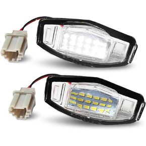 LESAUCE LED License Plate Lights For Honda Accord Sedan Odyssey Civic Pilot & Acura MDX TSX TL ILX RDX RL, Super Bright 6000K White Tag Lamp Assembly Replacement Pack of 2