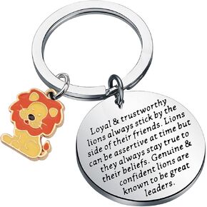 bobauna Lion Keychain Animal Themed Gift Genuine And Confident Lions Are Known To Be Great Leaders