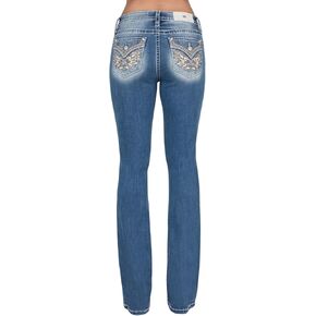 Miss Me Women's Warm Wings Faux Flap Pockets Jeans