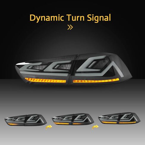 مجموعة مصابيح LED HCMOTIONZ RGB لمصابيح Mitsubishi Lancer EVO X 2008-2020 الخلفية مع إشارة انعطاف تسلسلية/رسوم متحركة لبدء التشغيل/جوانب السائق والركاب... in Saudi Arabia