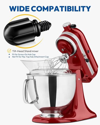 برغي إبهام بمقبض مرفق مناسب لخلاطات KitchenAid، أجزاء بديلة لمقبض رأس برغي طويل من الألومنيوم 6061، يستبدل 9709194، 4162142، 240374 إلخ، أسود in Kuwait