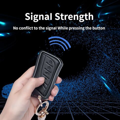 غطاء مفتاح لكزس فوب، متوافق مع ES350 ES300h UX200 LS500 LS500H LC500 LC500h حافظة مفاتيح جلدية فاخرة من الألومنيوم in Kuwait