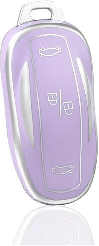 OFFWEGO for Tesla Key Fob Cover, Anti Scratch Durable TPU Protector Key Fob Case Compatible with Model 3 Model S Model Y Remote Smart Key, White in Kuwait