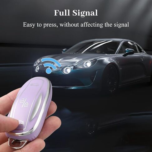 OFFWEGO for Tesla Key Fob Cover, Anti Scratch Durable TPU Protector Key Fob Case Compatible with Model 3 Model S Model Y Remote Smart Key, White in Kuwait