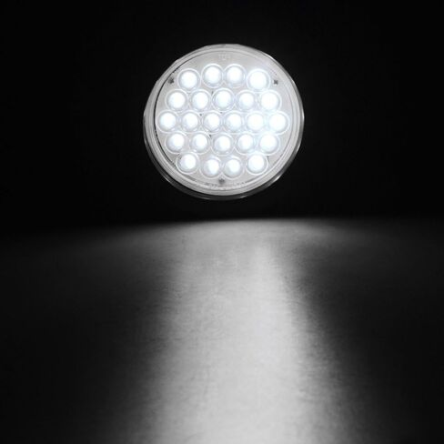 Astra Depot 2pcs Clear Lens 4" Round 24-LED Back Up Reverse Tail Light w/Grommet Plug Kit Truck Trailer Van UTV in Kuwait