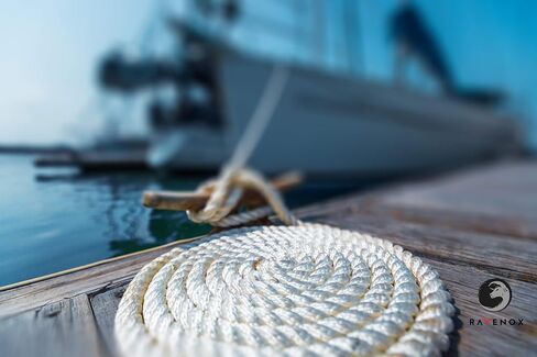 Ravenox Twisted Polyester Rope | (White)(1/4-in x 10-ft) | Made in The USA | for All Your Commercial Lifting, Pulling, Rigging, Towing, Securing, Tie-Down Needs | Low Stretch, Chemical Resistant in Saudi Arabia