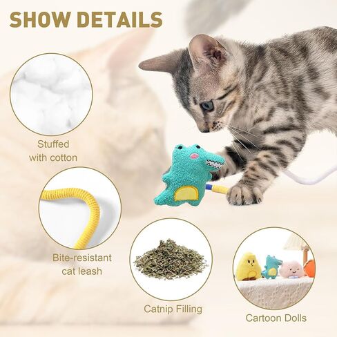 Anti-Bite Catnip Toy Set-Cat Chew Toy for Indoor Cats,Cleans Teeth,Promotes Digestion, Interactive Kicking Cat Toys,Cat Chew Rope Toy-Kitten & Cat Accessories - Pack of 4 in Saudi Arabia