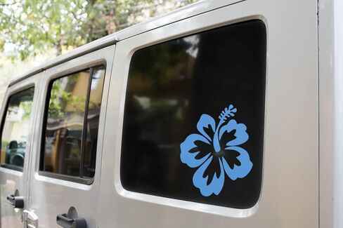Hawaiian Hibiscus Flower Decal - Perfect for Car, Truck, Notebook, Water Bottle, Window, Wall - Hawaii Bumper Stickers - 4-Inch by 4.25-Inch Size - Durable and Waterproof Vinyl Decal for Outdoors and Indoors Add a Touch of Aloha to Your Life with this Stu in Kuwait