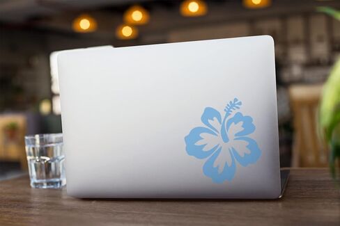 Hawaiian Hibiscus Flower Decal - Perfect for Car, Truck, Notebook, Water Bottle, Window, Wall - Hawaii Bumper Stickers - 4-Inch by 4.25-Inch Size - Durable and Waterproof Vinyl Decal for Outdoors and Indoors Add a Touch of Aloha to Your Life with this Stu in Kuwait