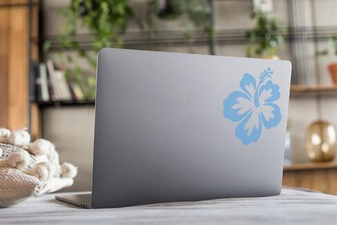 Hawaiian Hibiscus Flower Decal - Perfect for Car, Truck, Notebook, Water Bottle, Window, Wall - Hawaii Bumper Stickers - 4-Inch by 4.25-Inch Size - Durable and Waterproof Vinyl Decal for Outdoors and Indoors Add a Touch of Aloha to Your Life with this Stu in Kuwait