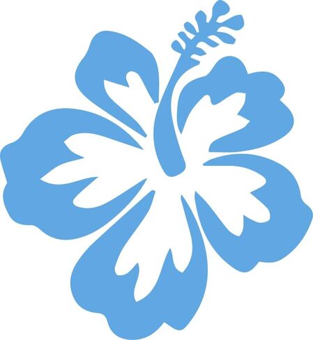 Hawaiian Hibiscus Flower Decal - Perfect for Car, Truck, Notebook, Water Bottle, Window, Wall - Hawaii Bumper Stickers - 4-Inch by 4.25-Inch Size - Durable and Waterproof Vinyl Decal for Outdoors and Indoors Add a Touch of Aloha to Your Life with this Stu in Kuwait