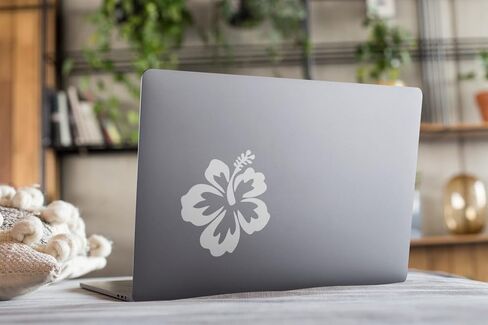 Hawaiian Hibiscus Flower Decal - Perfect for Car, Truck, Notebook, Water Bottle, Window, Wall - Hawaii Bumper Stickers - 4-Inch by 4.25-Inch Size - Durable and Waterproof Vinyl Decal for Outdoors and Indoors Add a Touch of Aloha to Your Life with this Stu in Kuwait