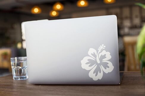 Hawaiian Hibiscus Flower Decal - Perfect for Car, Truck, Notebook, Water Bottle, Window, Wall - Hawaii Bumper Stickers - 4-Inch by 4.25-Inch Size - Durable and Waterproof Vinyl Decal for Outdoors and Indoors Add a Touch of Aloha to Your Life with this Stu in Kuwait