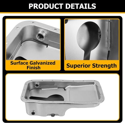 KUAFU Oil Pan 4 qt Steel B18c B18b B18a متوافق مع محركات 1992-2001 1.8L Honda Civic Acura Integra Oil Pan 4 Quart استبدال لـ 20911 in Saudi Arabia
