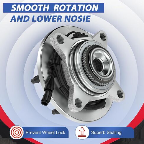 2 قطعة 515079 (نماذج 4WD فقط) مجموعة محمل محور العجلة الأمامية 6 العروات ث/ABS متوافق مع 2004-2008 Ford F150/ 2003-2006 لينكولن نافيجيتور in Kuwait