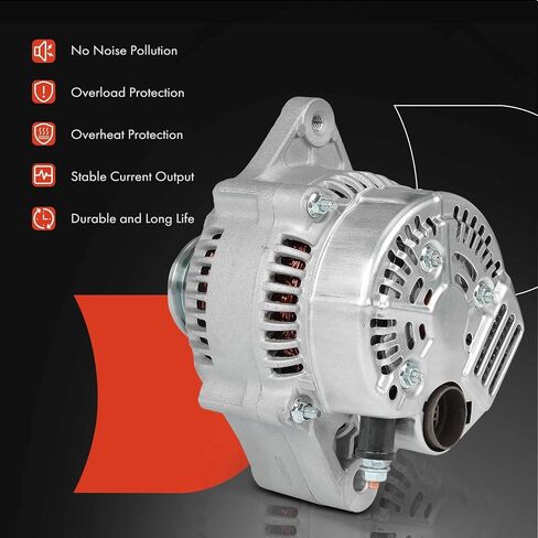 مولد كهربائي ممتاز متوافق مع Isuzu Trooper 1992 1993 1994 1995، 12V 60A/75A 4-Groove Pulley في اتجاه عقارب الساعة، استبدال # 2911232180، 8970348990 in Saudi Arabia