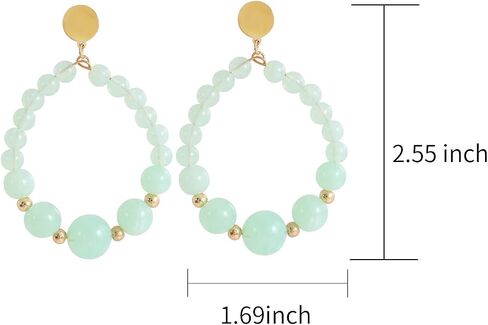 Beaded Earrings for Women Fashion Dangle Hypoallergenic Layer Earrings Drop Dangle Earrings Gifts for Women in Saudi Arabia
