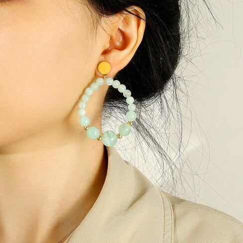 Beaded Earrings for Women Fashion Dangle Hypoallergenic Layer Earrings Drop Dangle Earrings Gifts for Women in Saudi Arabia
