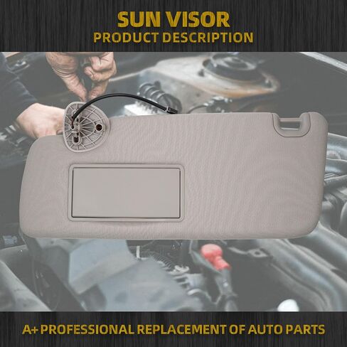 Dasbecan Left Driver Side Sun Visor Compatible with 2013-2018 Dodge Ram 1500 2500 3500 4500 5500 Sunvisor Replace# 1VF25BD1AD (Gray) in Saudi Arabia