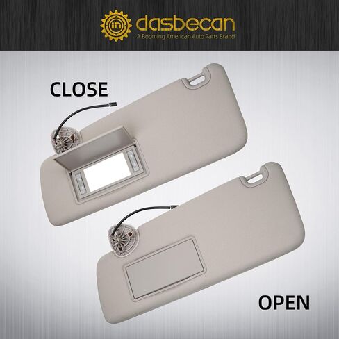 Dasbecan Left Driver Side Sun Visor Compatible with 2013-2018 Dodge Ram 1500 2500 3500 4500 5500 Sunvisor Replace# 1VF25BD1AD (Gray) in Saudi Arabia