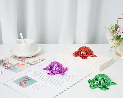 تمثال سلحفاة بحرية صغيرة مقاس 10.16 سم، ذهبي لامع، وزن الورق للحمام، المنزل، المكتب، ديكور طاولة المكتب، هدايا سلحفاة بحرية لطيفة للنساء in Kuwait