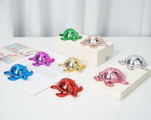 تمثال سلحفاة بحرية صغيرة مقاس 10.16 سم، ذهبي لامع، وزن الورق للحمام، المنزل، المكتب، ديكور طاولة المكتب، هدايا سلحفاة بحرية لطيفة للنساء in Kuwait