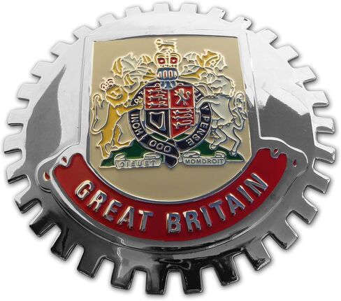 Generic Great Britain Coat of Arms Grill Badge Emblem for Trucks and Cars, Stainless Steel in Saudi Arabia