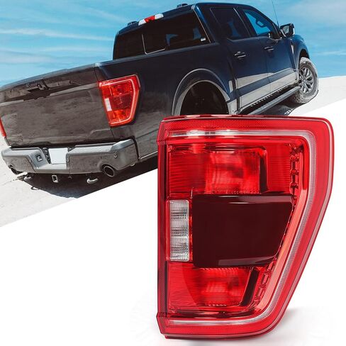 FIONE Tail Light Assembly Compatible with Ford F150 F 150 2021 2022 2023 Halogen Model with Blind Spot Feature Left Driver Side LH in Kuwait
