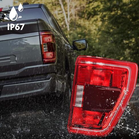 FIONE Tail Light Assembly Compatible with Ford F150 F 150 2021 2022 2023 Halogen Model with Blind Spot Feature Left Driver Side LH in Kuwait