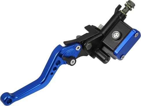X AUTOHAUX Left Universal 7/8" 22mm Hydraulic Reservoir Motorcycle Brake Master Cylinder Lever Handle Bars for Honda Aluminum Alloy Blue in Saudi Arabia