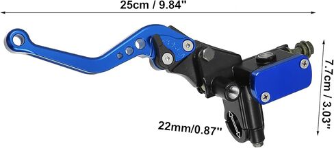 X AUTOHAUX Left Universal 7/8" 22mm Hydraulic Reservoir Motorcycle Brake Master Cylinder Lever Handle Bars for Honda Aluminum Alloy Blue in Saudi Arabia