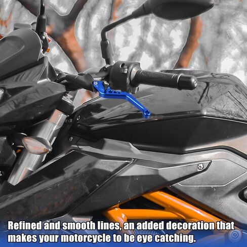 X AUTOHAUX Left Universal 7/8" 22mm Hydraulic Reservoir Motorcycle Brake Master Cylinder Lever Handle Bars for Honda Aluminum Alloy Blue in Saudi Arabia
