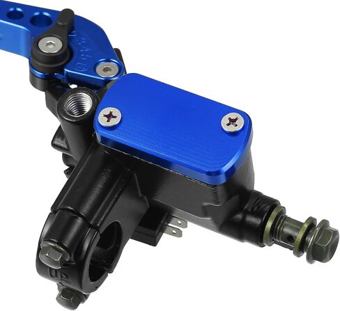 X AUTOHAUX Left Universal 7/8" 22mm Hydraulic Reservoir Motorcycle Brake Master Cylinder Lever Handle Bars for Honda Aluminum Alloy Blue in Saudi Arabia