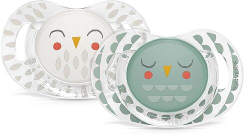 Suavinex Bonhomia SX PRO Physiological Pacifier, Supports Breastfeeding Babies, Pacifiers 0-6 Months, 2 Pack Baby Pacifier, Baby Accessories, (Mint/Beige) in Kuwait