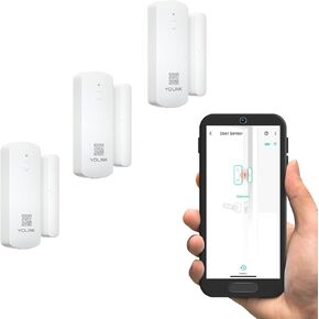 YoLink LoRa Smart Door & Window Sensor 3-Pack: تذكيرات الباب الأيسر المفتوح، نطاق يصل إلى 1/4 ميل في الهواء الطلق، عمر بطارية يصل إلى 5 سنوات، Alexa، IFTTT، مساعد منزلي in Kuwait