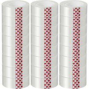 72 Rolls Transparent Tape Refills, Clear Tape Dispenser Refill Rolls, Glossy Gift Wrap Tapes for Office, School, Home, 3/4 x 800 Inches